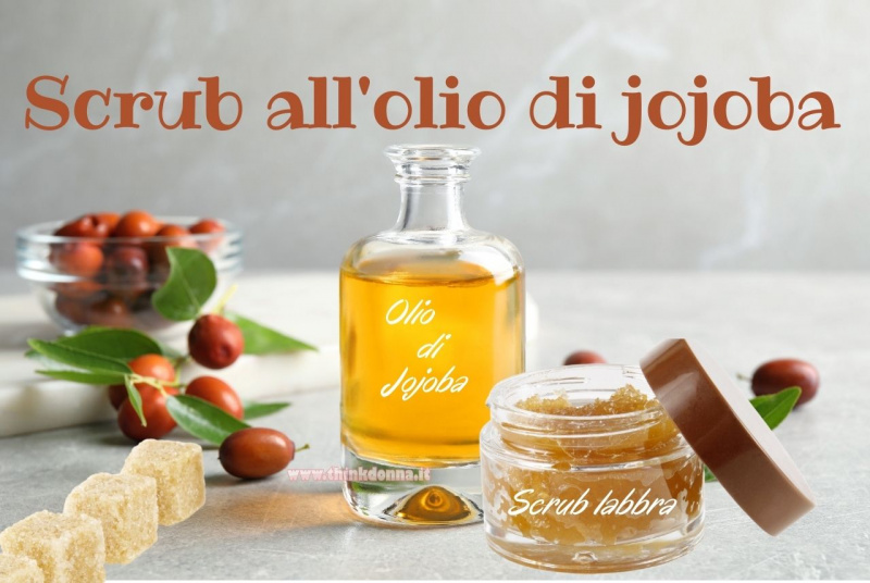 scrub labbra olio di jojoba zucchero di canna zollette