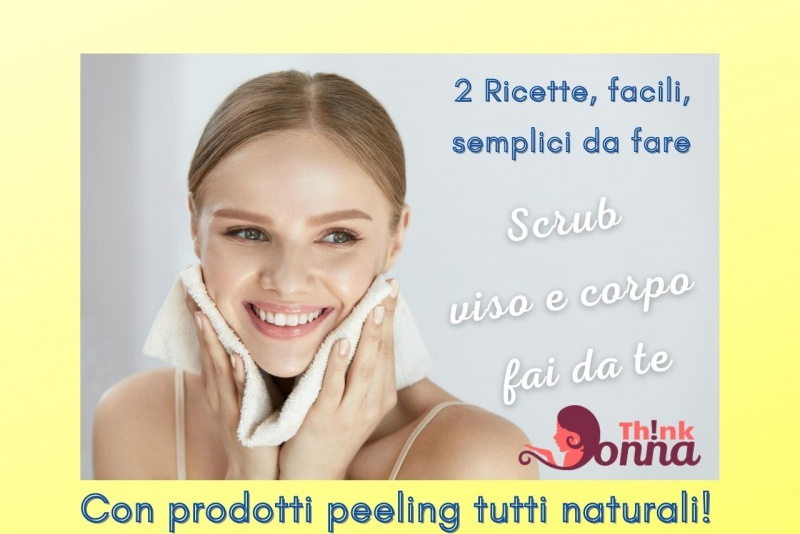 scrub viso donna telo spugna sorriso