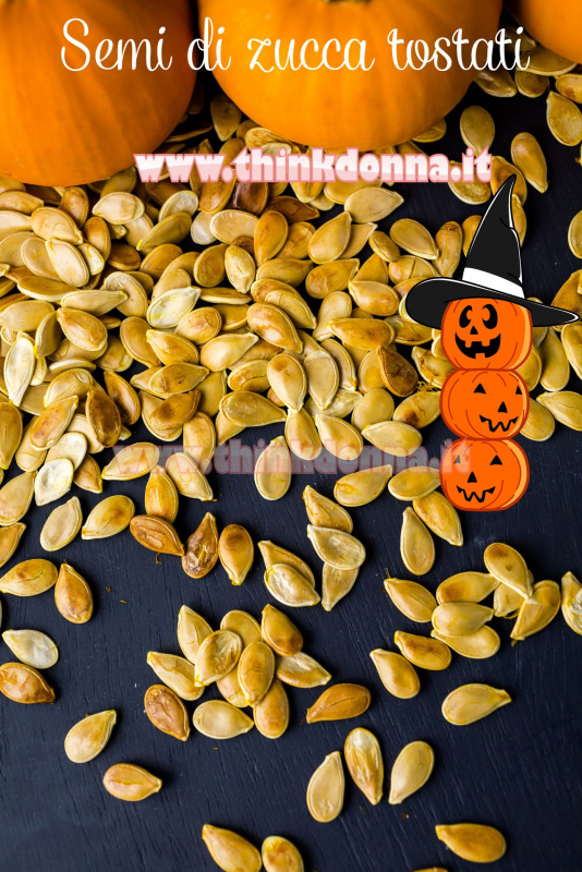 ricetta salata semi di zucca tostati halloween