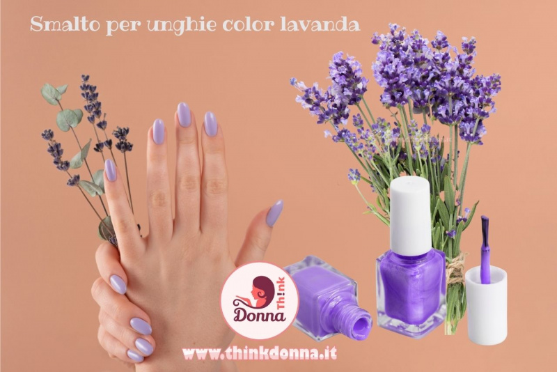fiori lavanda unghie smaltate viola boccetta
