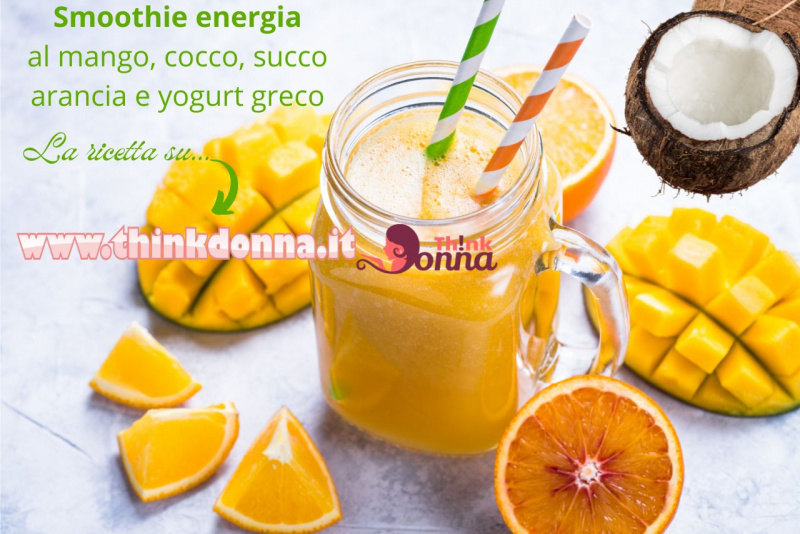 boccale smoothie mango arancia cannuccia bevanda frullato