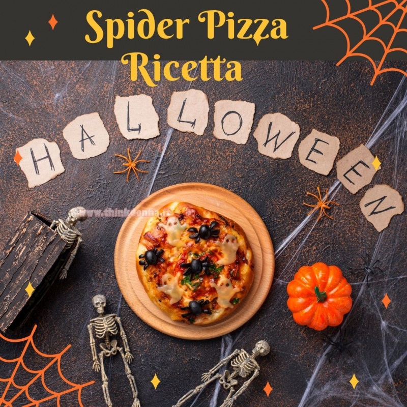 spider pizza ricetta halloween ragni ragnatele