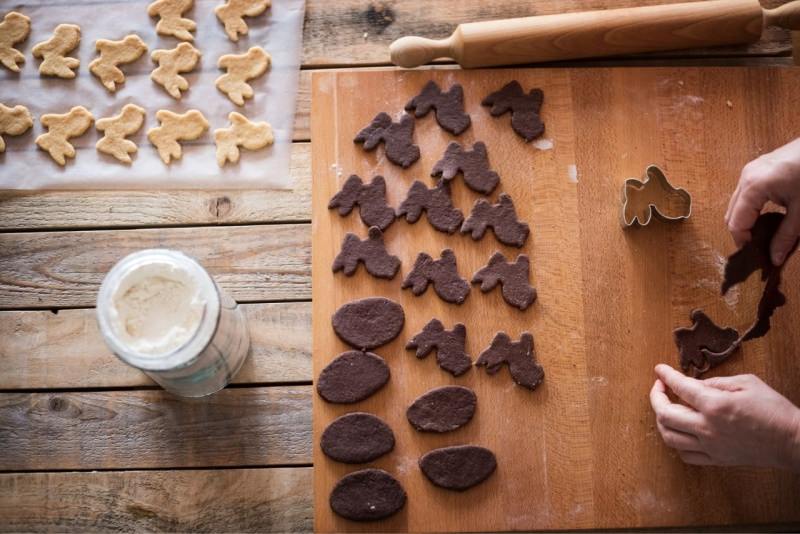 coniglietti impasto plumcake stampo tagliere mattarello