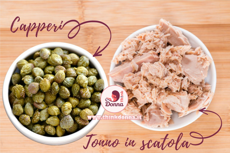 ingredienti capperi tonno in scatola