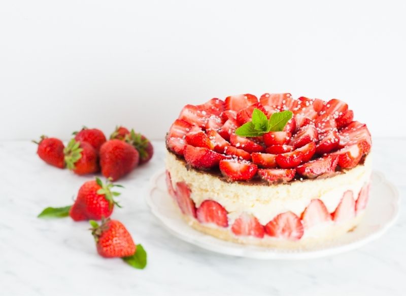 torta genoise fragole panna dolce domenica delle palme