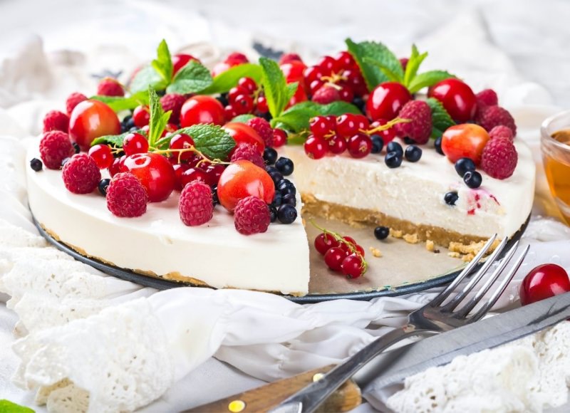 torta fresca allo yogurt frutti di bosco dolce