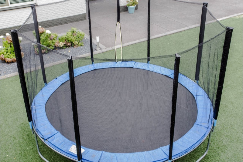 tappeto trampolino elastico rotondo rete protezione sicurezza