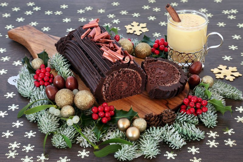 tronchetto di natale cioccolato Bche de Nol au chocolat