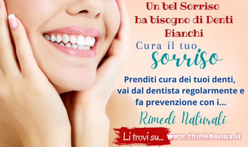 prenditi cura dei denti bianchi sani sorriso bello viso bella donna prevenzione