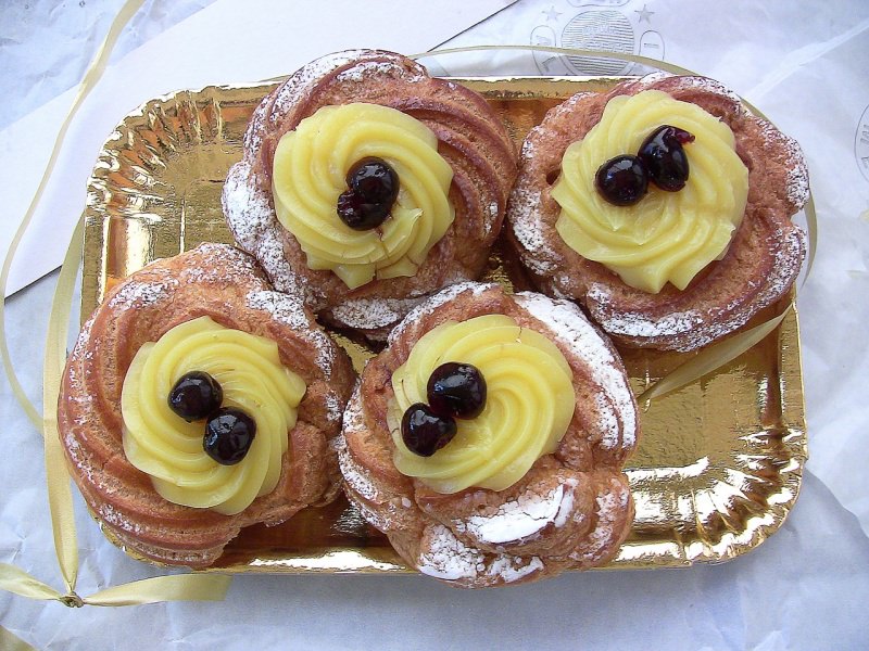 zeppole di san Giuseppe vassoio